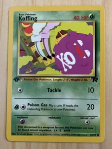 Pokémon Team Rocket 1st Edition reguläre Oberfläche Koffing 58/82 NM-MT - Bild 1 von 2