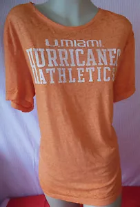 victoria secrets pink t shirts scoop neck u miami huricane athletics orange xs  - Picture 1 of 1