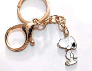 SNOOPY keychain classic gold highlights with gold ring and hk vintage keychains - Picture 1 of 10