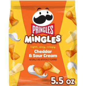 〽️ New Pringles Mingles Sharp Cheddar & Sour Cream Puffed Snacks Bag 5.5oz - Picture 1 of 2