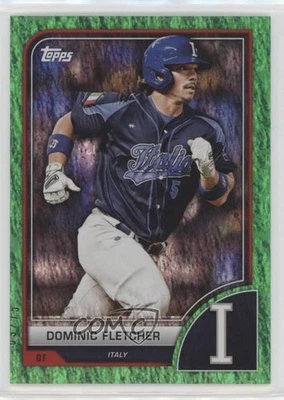 2023 World Baseball Classic Green Sparkle Foil /75 Dominic Fletcher Rookie RC - Image 1 of 2
