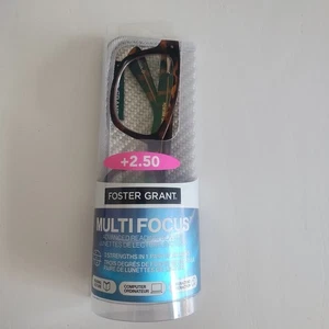 Foster Grant Multi Focus Lesebrille Lesebrille mit Etui - +2,50 braun - Bild 1 von 3
