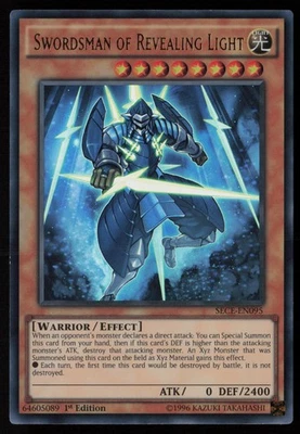 Yugioh Swordsman of Revealing Light SECE-EN095 1st Edition Ultra Rare NM - Image 1 of 2