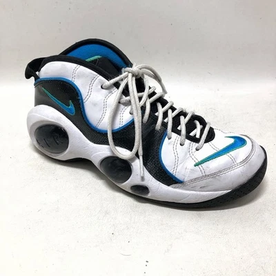 Nike Air Zoom Flight 95 White Blue Basketball Sneakers Men's Sz 7.5M /40.5 - Image 1 of 4