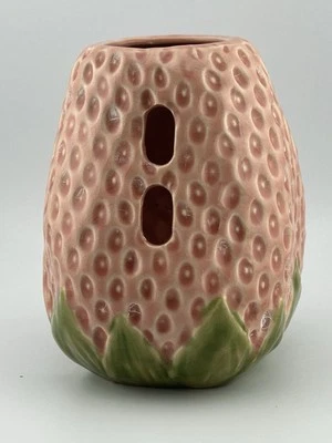 Garrafa de água hamster cerâmica morango ajustável sem suporte de gotejamento esconderijo 5" vintage - Imagem 1 de 4