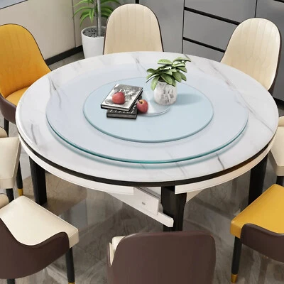 27.56" Glass Lazy Susan Turntable Dining Table Centerpiece Large Tabletop US - Image 1 of 4