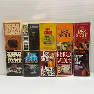 REX STOUT 10 PB Lot Nero Wolfe Mysteries 1963 - 1987 - Picture 1 of 19