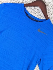Nike Dri-FIT Performance Langarm T-Shirt Blau Herren Small - Bild 1 von 9