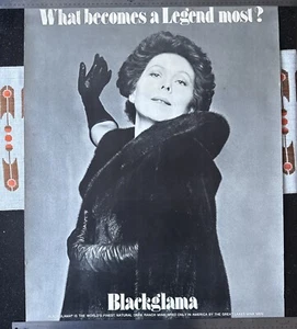 Cartel publicitario vintage 1979 Blackglama Renata Scotto abrigo de piel de visón 22 x 28 - Imagen 1 de 8