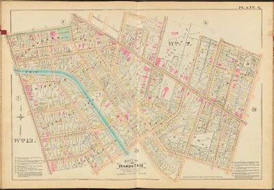 1888 E. ROBINSON MONROE COUNTY ROCHESTER NY WADSWORTH SQUARE COPY PLAT ATLAS MAP - Image 1 of 4