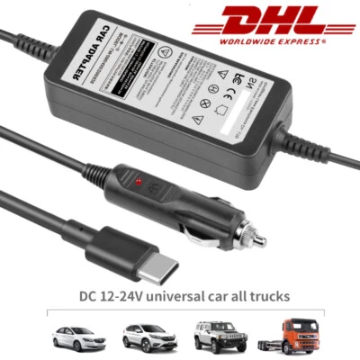 90W USB Typ C Auto Notebook Computer Laptop Ladegerät ladekabel Power Universal - Bild 1 von 4