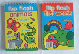 Set of 2 Flash card books/pads from Autumn Publishing – First Words & Animals - Photo 1/2