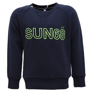 2230Y felpa bimbo boy SUN 68 blue cotton sweatshirt - Picture 1 of 4