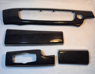 Juego de 4 molduras de tablero delantero de grano de madera OEM 2009 BMW 750LI-buen estado Foto 1 de 4