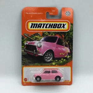 Matchbox 1964 Austin Mini Cooper Pink (Long Card) 2022 New - Picture 1 of 5