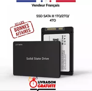 Disque dur SSD SATA III 2.5 pouce Solid State Drive 4TB pour pc portable fixe - Foto 1 di 12
