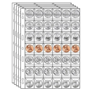 840 Pockets Coin Pages 20 Sheets Pocket Inserts Collecting Sleeves for Coin C... - Picture 1 of 5
