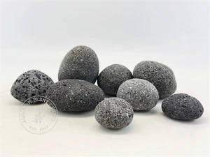 Tumbled Black Lava Rock Pebble/Planted Aquarium/Decoration/Hardscape/NaturalSton - Picture 1 of 8