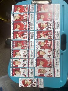 (17) Anaheim Angels Full Tickets Vs 17 Different Opponents MLB