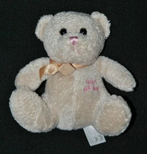 Doudou Ours BABY CLUB C&A Beige Nœud Satin Baby's First Bear 16 Cm Assis TTBE - Picture 1 of 2