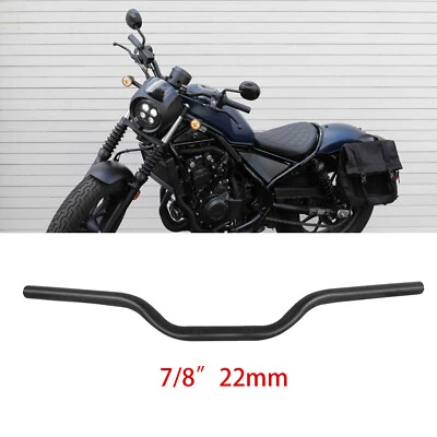 Motorcycle 7/8" Handlebars Tracker Drag Bars Matte Black For Honda Grom MSX125 Foto 1 de 4