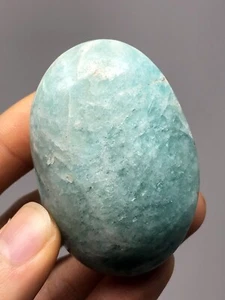 Amazonite 2.5oz Palm Stone Polished Reiki Crystal Healing Protection Smoky N13 - Picture 1 of 12