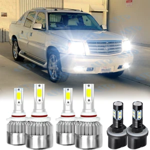Combo de 6 faros LED de haz alto bajo luces antiniebla para Cadillac Escalade 2002 - Imagen 1 de 12