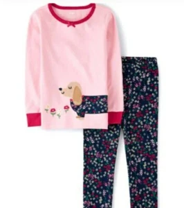 NEW GYMBOREE girls pink dog cotton pajamas size 8 - Picture 1 of 5