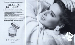Lancome Isabella Rossellini 1990 cuidado de la piel anuncio de revista de 2 páginas - Imagen 1 de 1