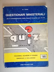 QUIZ PATENTE CAT. A e B QUESTIONARI MINISTERIALI FACSIMILI D'ESAME ESERCIZI 1998 - Foto 1 di 8