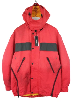 DIESEL W-Trodd Jacket Men's LARGE Full Zip Hooded Fleece Lined Faded Red - Image 1 of 4