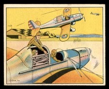 1941 Gum Inc. Uncle Sam Home Defense #44 Blind Flying VG/EX