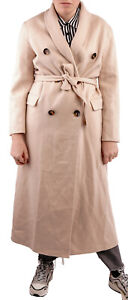 Massimo Dutti Women`s Coat Size 40 Wool Blend Belted