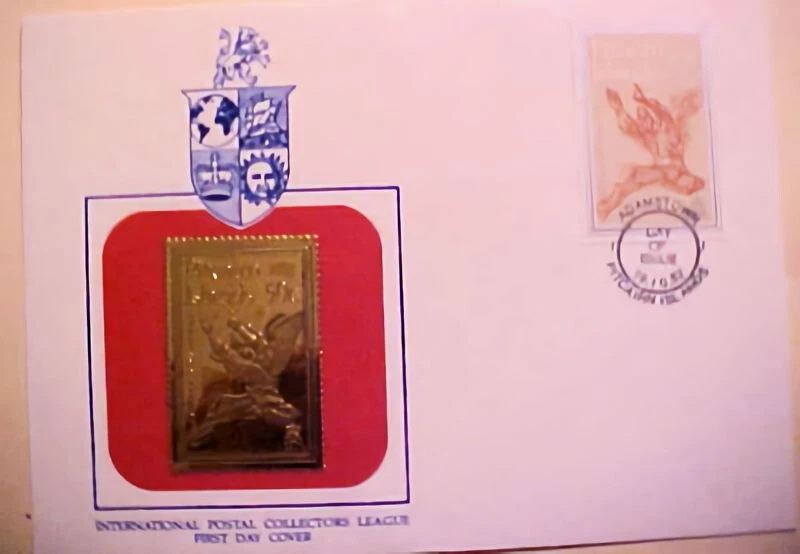 PITCAIRIN LÁMINA DE ORO FDC 1982 Foto 1 de 1