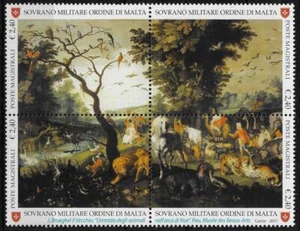 2011 S.M.O.M. SMOM Natura e arte Dipinto - blocco MNH - Bild 1 von 1