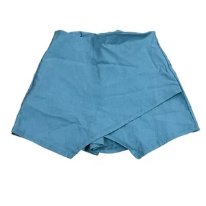 American Threads Damen Skort Rock Shorts asymmetrisch Halstuch blau Medium M - Bild 1 von 4