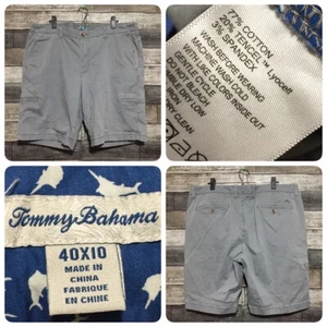 Tommy Bahama Chino Shorts Men’s 40x10 Gray Stretch Casual Side Pockets - Picture 1 of 9