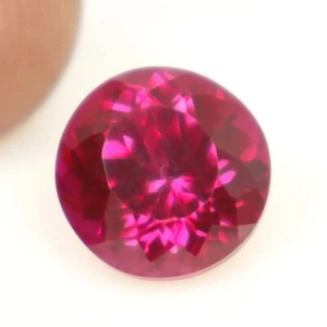 Piedras preciosas redondas de rubí rojo de Mozambique natural sin tratar de 4,45 quilates con certificación GIE 1106 - Imagen 1 de 8