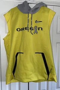 Nike Oregon Ducks Doernbecher Stomp Out Cancer Sleeveless Hoodie DB Used XL - Picture 1 of 6