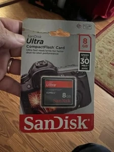 BRAND NEW SanDisk Ultra CompactFlash 8 GB Memory Card 30MB/s (SDCFH-008G-AW46) - Picture 1 of 2