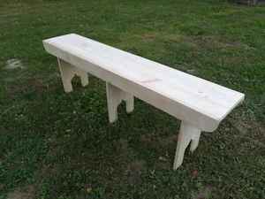 BANCO recto alargado 1,20 cms. largo. Madera - Imagen 1 de 8