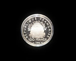 1994 Republique Francaise 100 Francs 1896-1996 Olympics Coin 925 ASW #OCTOBER059 - Picture 1 of 2