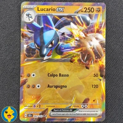 LUCARIO EX 082/142 - SCR Pokemon Corona Astrale - ITALIANO - NEAR MINT - Immagine 1 di 4