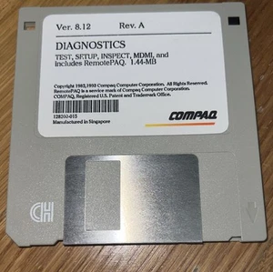 Compaq Personal Computer Diagnostics Software 3.5 Floppy Disk Media V8.12 - Picture 1 of 1