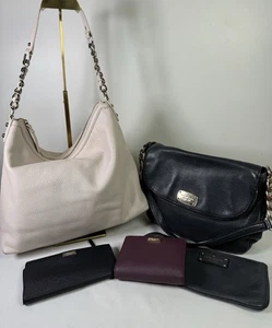 Designer bundle 5pc Kate Spade, Michael Kors leather wallets handbags wristlet - Picture 1 of 16