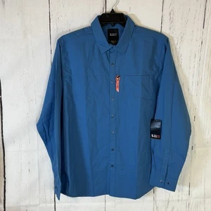 5.11 Tactical Igor Shirt Mens Large Long Sleeve Snap Front Legion Blue NWT - Picture 1 of 10