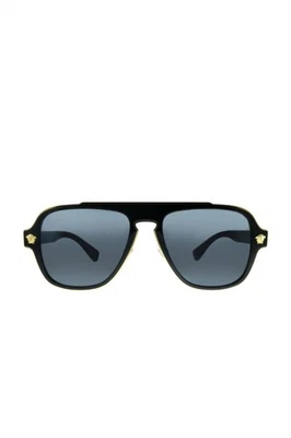 Versace Medusa Charm Aviator Plastic Sunglasses With Grey Polarized Lens Size - Image 1 of 3
