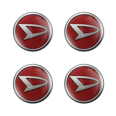 Daihatsu domed Stickers 4pcs Decals Resin Rim Badge wheel caps emblem 15-100mm — 第 1/4 张图片