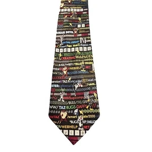Vintage Looney Tunes Warner Bros Bugs Bunny Taz Necktie Novelty Tie - Picture 1 of 8