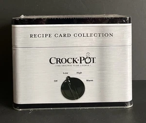 Crock Pot Slow Cooker Recipe Collection Tin 76 Cards 5 Dividers New Sealed - Picture 1 of 6